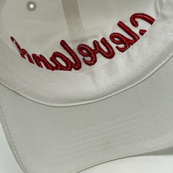 Cleveland Golf Dad Hat Cap Golfer Golfing White Cotton 6 Panel Strapback - Picture 5 of 12